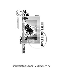 alifornia urban sunset simple tees design