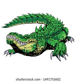 Aligator or Crocodile Ilustration Art