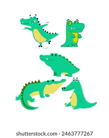 aligator funny characters illustration with hd resolutions 