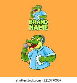 Aligator Mascot Illustration Logo Vector