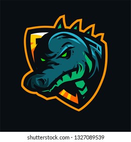 Aligator Mascot Logo Gaming Vector Template