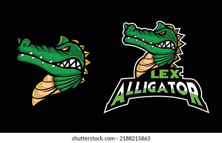 Aligators mascot logo illustrations. gaming esports ps4 logo.