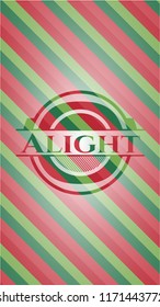 Alight christmas emblem.