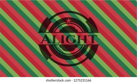 Alight christmas emblem.