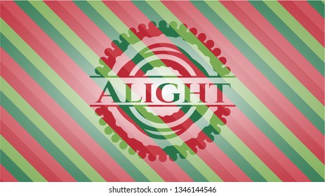 Alight christmas emblem.