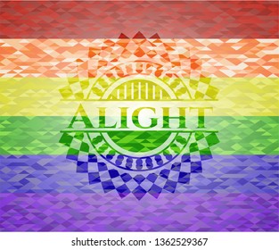 Alight lgbt colors emblem 