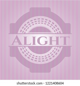 Alight pink emblem. Vintage.