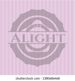 Alight pink emblem. Vintage.