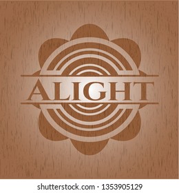 Alight retro style wood emblem