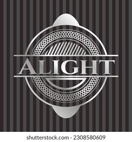 Alight silver shiny emblem]. Vector Illustration. Mosaic. 