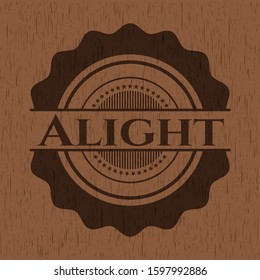 Alight vintage wood emblem. Vector Illustration.