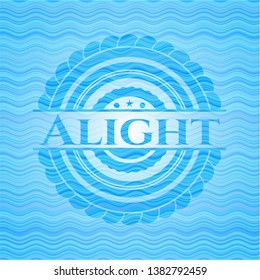 Alight water concept badge. Vector Illustration. Detailed.