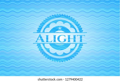 Alight water wavec oncept emblem.