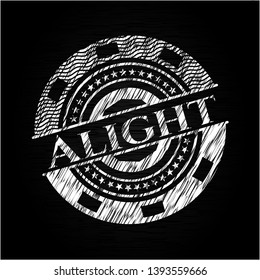 Alight written on a chalkboard. Vector Illustration. Detailed.