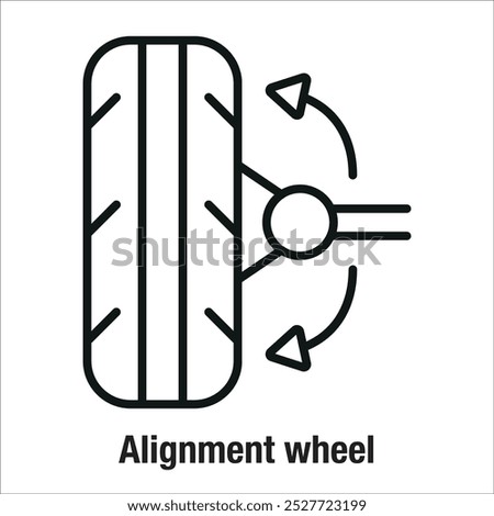 Aligment wheel icon - Editable stroke