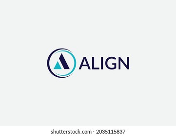 Align abstract A letter modern logo design 