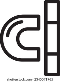 Icono de contorno de herramienta Alinear