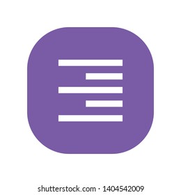 Align Bar Icon in Geometric Shape