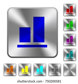 Align to bottom engraved icons on rounded square glossy steel buttons