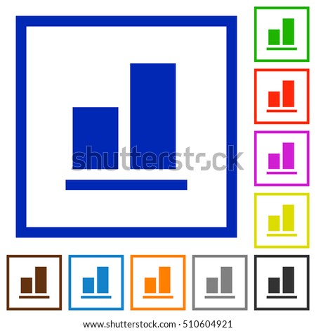 Align to bottom flat color icons in square frames