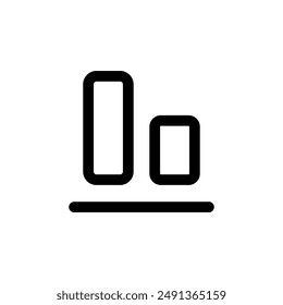 Align bottom, horizontal, vector design