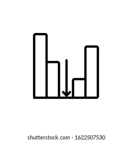 align bottom icon design line style. Perfect for application, web, logo and presentation template