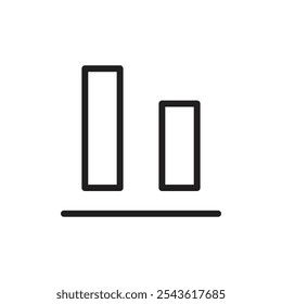 Align bottom icon Flat line illustration