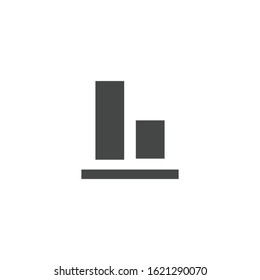 Align bottom icon isolated on white background. Alignment symbol modern, simple, vector, icon for website design, mobile app, ui. Vector Illustration