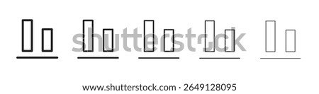 Align bottom icon vector illustration isolated