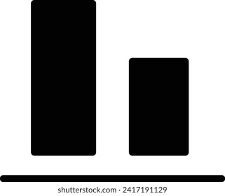 align bottom solid and glyph vector illustration