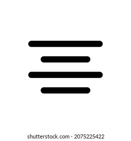 Align center alignment icon vector