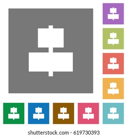 Align to center flat icons on simple color square backgrounds