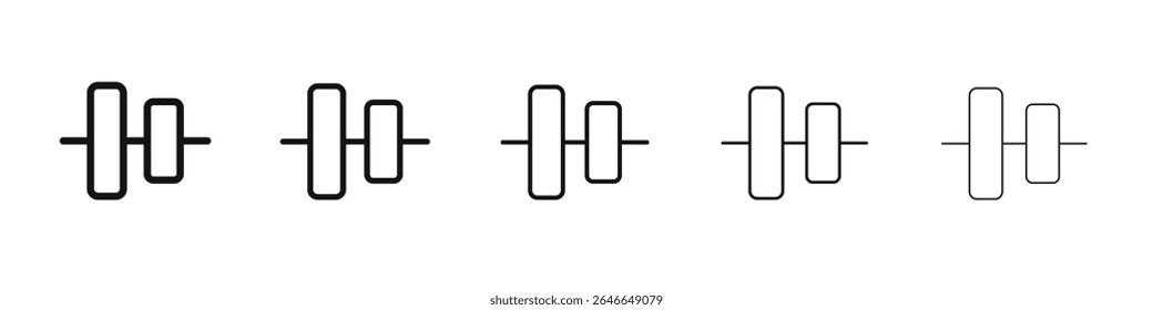 Alinee el signo de Vector blanco y negro del icono del centro