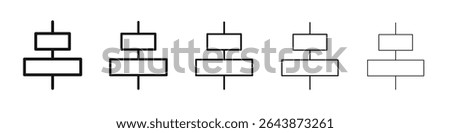 Align center icon black and white vector sign