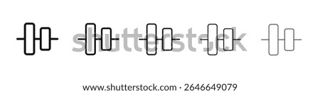 Align center icon black and white vector sign