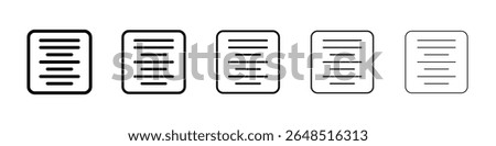 Align center icon filled flat sign concept for web design.