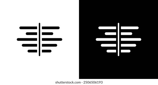 Alinear icono central Esquema plano del conjunto de Vectores
