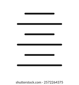 Align center icon Isolated flat vector in outline