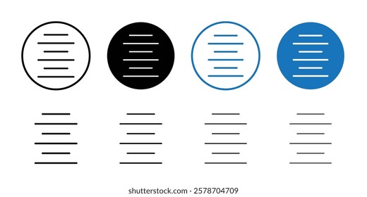 Align center icon Isolated flat vector in outline