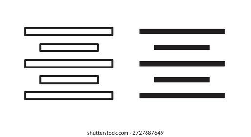 Alinee el icono central en el diseño de línea y los colores sólidos en blanco y negro para los diseños
