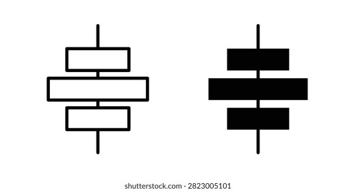 Align center icon line graphics series. EPS10