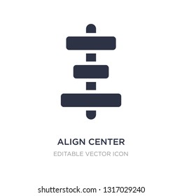 align center icon on white background. Simple element illustration from Signs concept. align center icon symbol design.