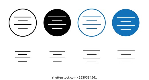 Align center icon Outline vector for web ui