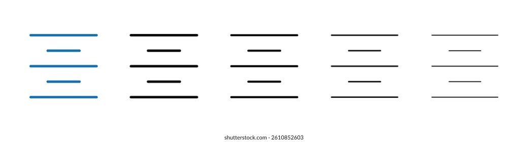 Align center icon Outline vector logo for web ui