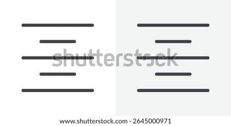 Align center icon Outline vector sign