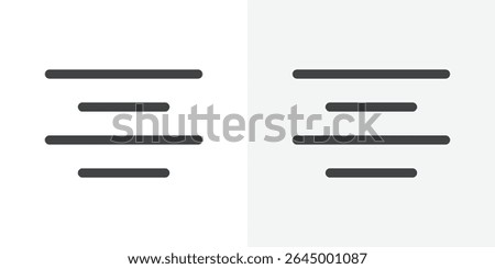 Align center icon Outline vector sign