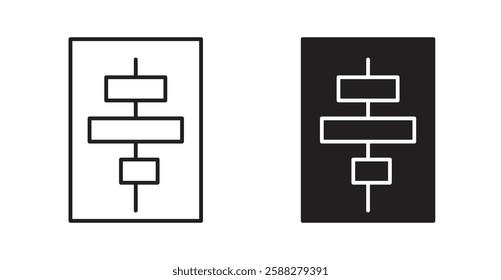 Align center icon set in thin line. vector illustrations for web
