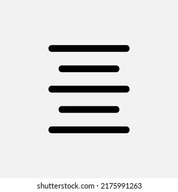 Align center icon in solid style about text editor, use for website mobile app presentation