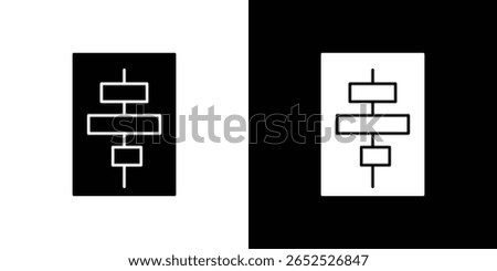 Align center icon symbol collection. Flat vector stock illustration.