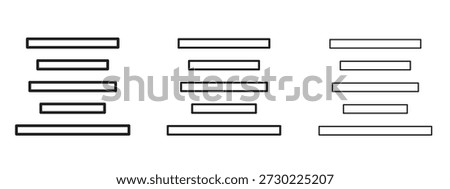 Align center icon symbol for Info Graphic, Design Elements and Websites